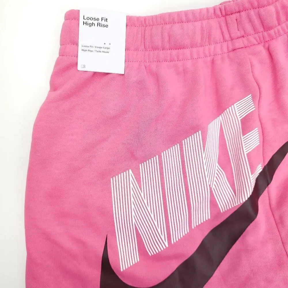 Nike Sportswear Women's High Rise Fleece Dance Shorts  DV0334-684 Pinksicle